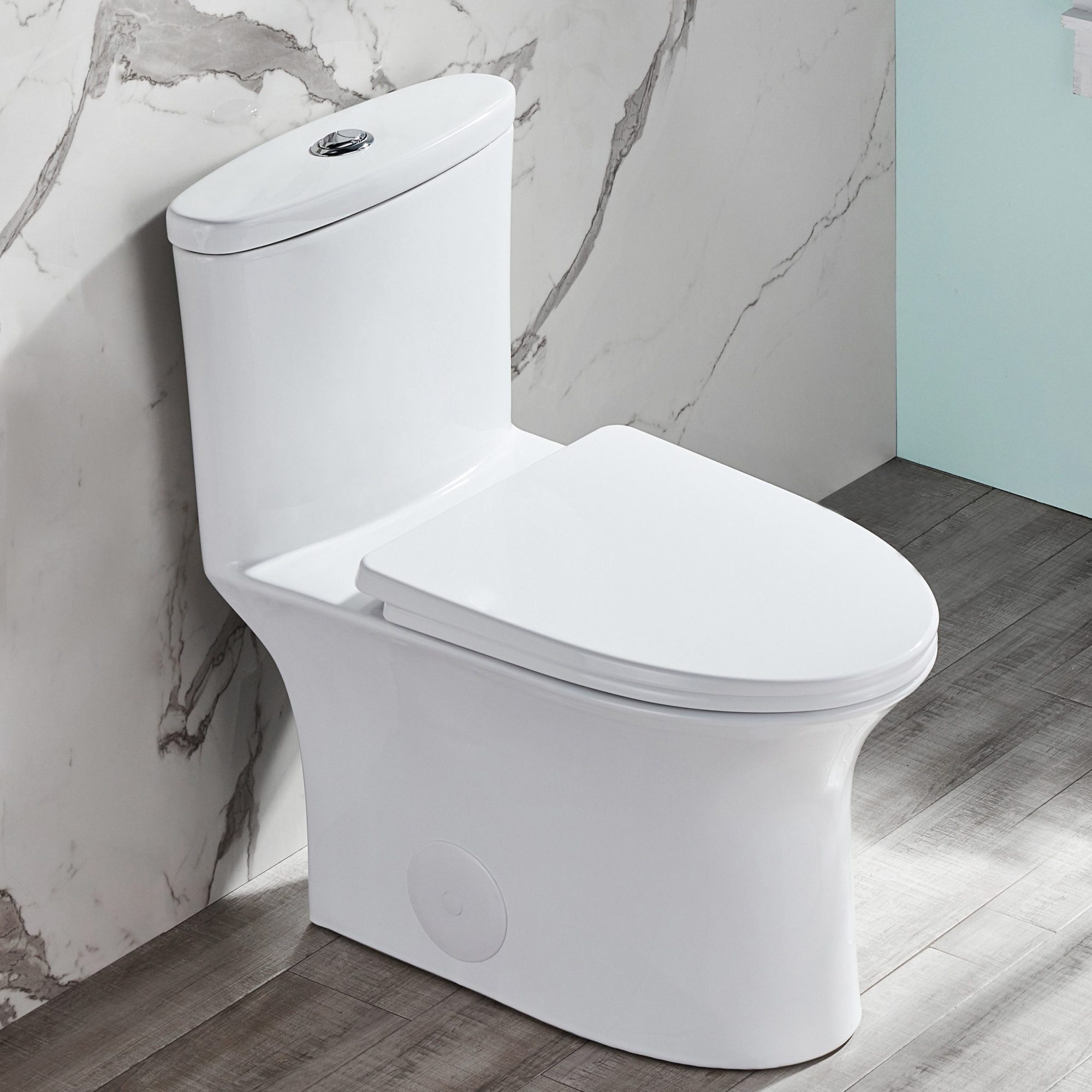 Deervalley DV-1F52676 One-Piece Elongated Toilet, 12" Rough-in Dual-Flush