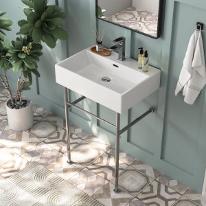 DeerValley DV-1CS0117A Console Bathroom Sinks Wall-Mounted Ceramic Towel Bar