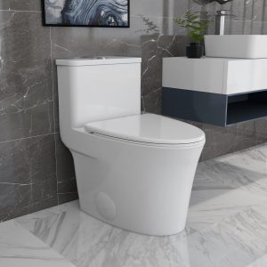 DeerValley DV-1F52807 One-piece Toilets Wider Seat Space-Saving Quiet Easy-Clean 1.28 GPF