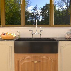 DeerValley DV-1K0015 Farmhouse Kitchen Sinks 36-Inch Fireclay Deep Bowl