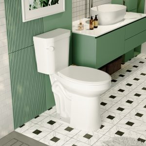 Deervalley DV-2F0143 Two-Piece Elongated Toilet, 12" Rough-in Single-Flush