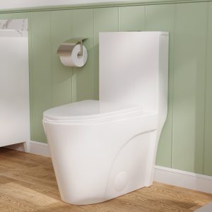 DeerValley DV-1F52102 One-piece Toilets Modern Fan Shape Seamless Comfort Dual-Flush 1.1/1.6 GPF