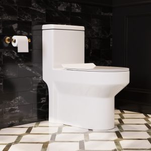 DeerValley DV-1F52812Pro One-piece Toilets Upgraded Compact Design Powerful Cyclone Flush 1.0/1.53 GPF